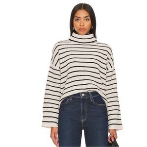 Sanctuary Stay Cozy Sweater in Marshmallow & Black Stripe